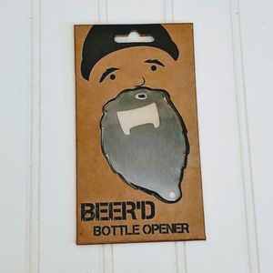 Beer'd Beard Bottle Opener Keychain